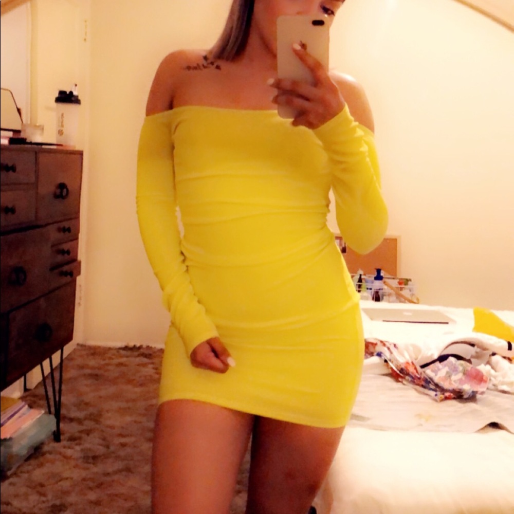 Neon yellow dress